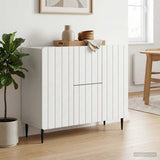 vidaXL Dressoir met lade Wit 89 x 34,5 x 62 cm Bewerkt hout