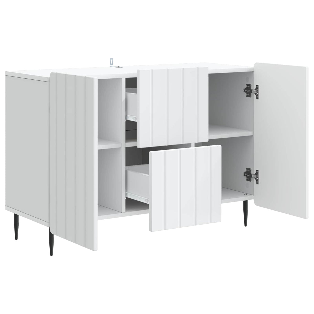 vidaXL Dressoir met lade Wit 89 x 34,5 x 62 cm Bewerkt hout