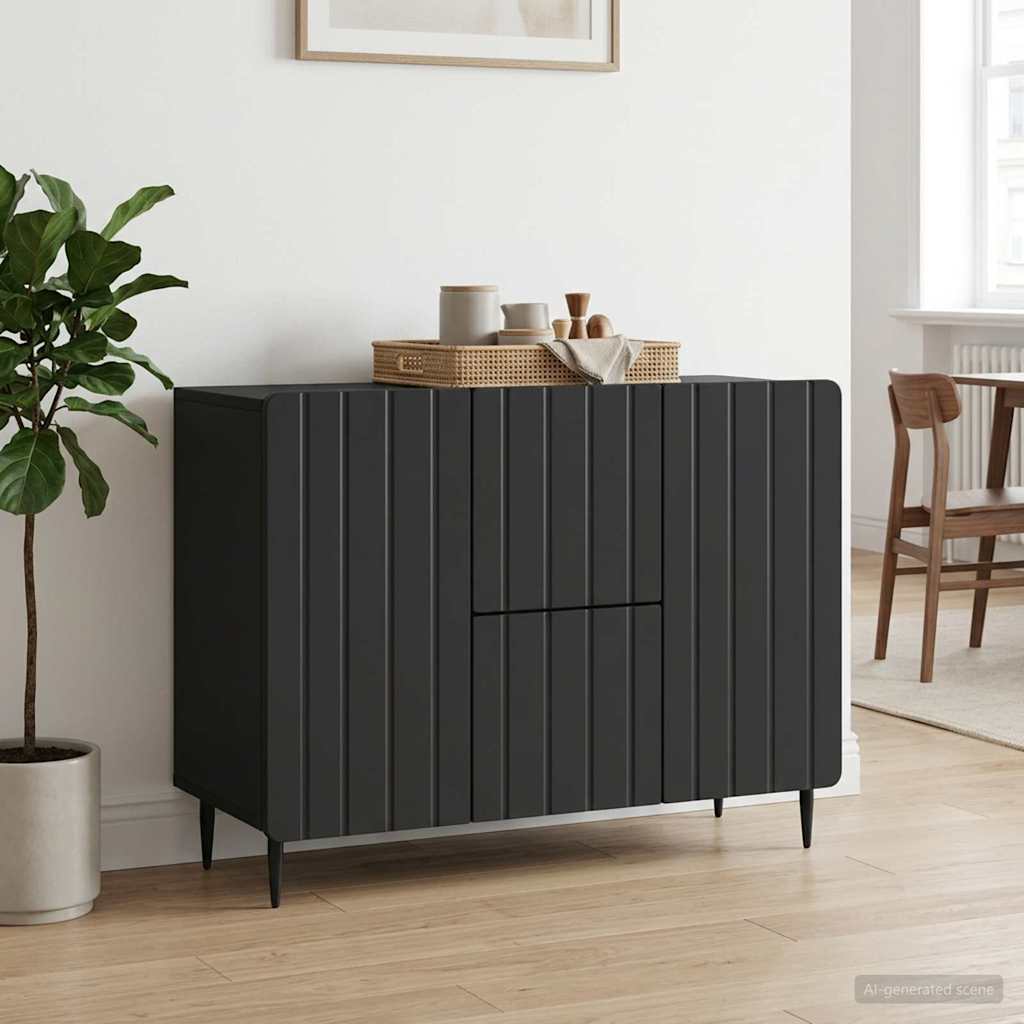 vidaXL Dressoir met lade Wit 89 x 34,5 x 62 cm Bewerkt hout