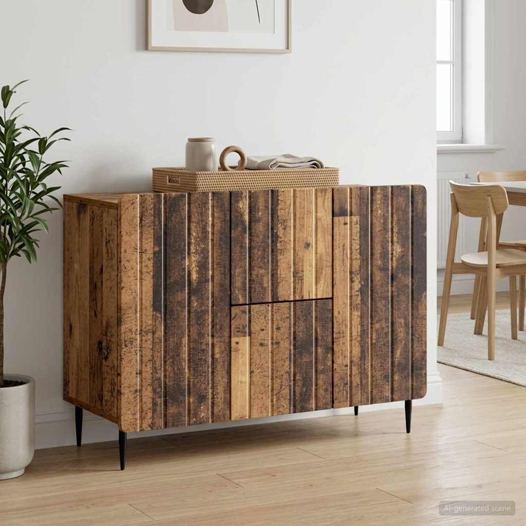 vidaXL Dressoir met lade Wit 89 x 34,5 x 62 cm Bewerkt hout