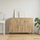 vidaXL Dressoir met lade Wit 89 x 34,5 x 62 cm Bewerkt hout
