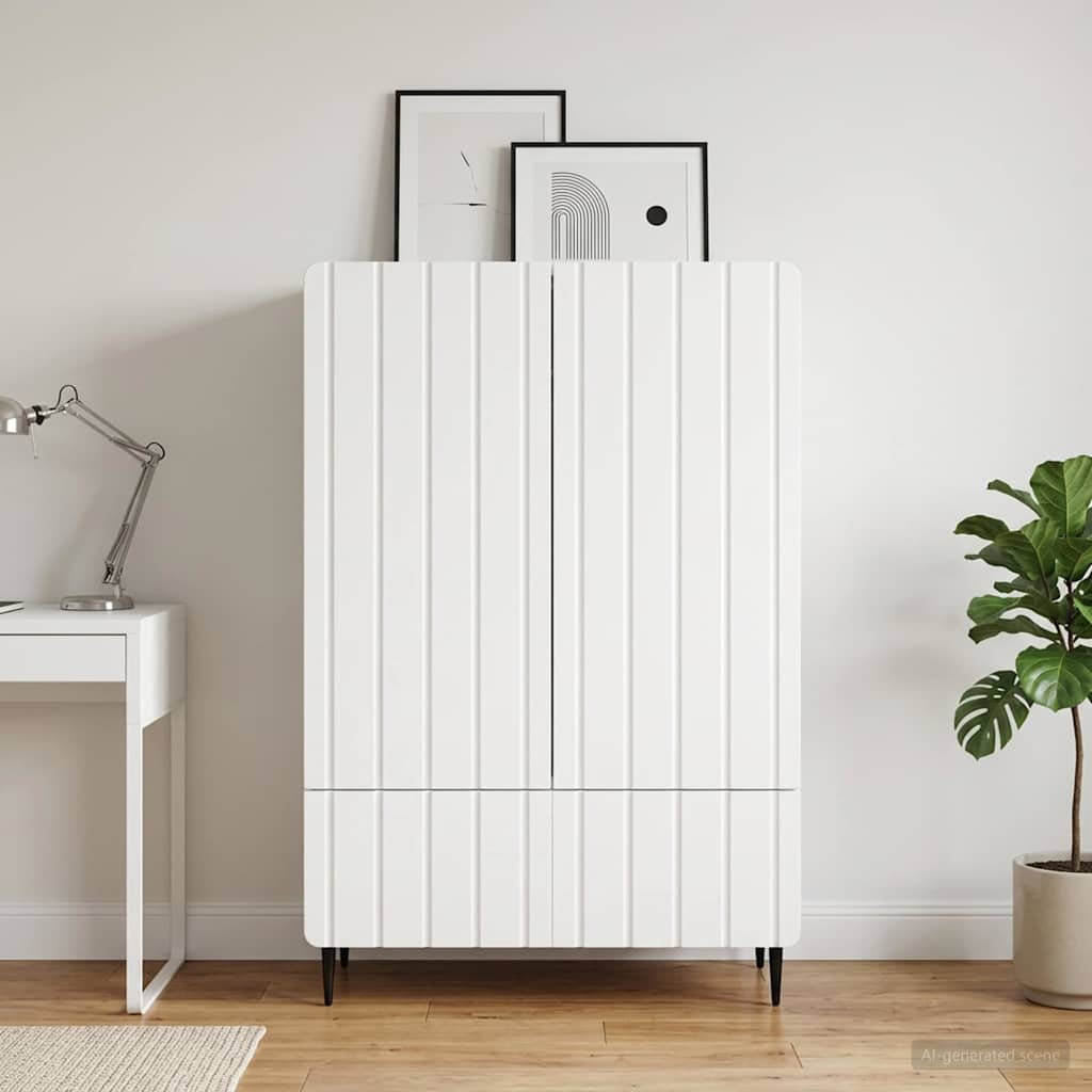 vidaXL Dressoir met lade Wit 66 x 34,5 x 97 cm Bewerkt hout