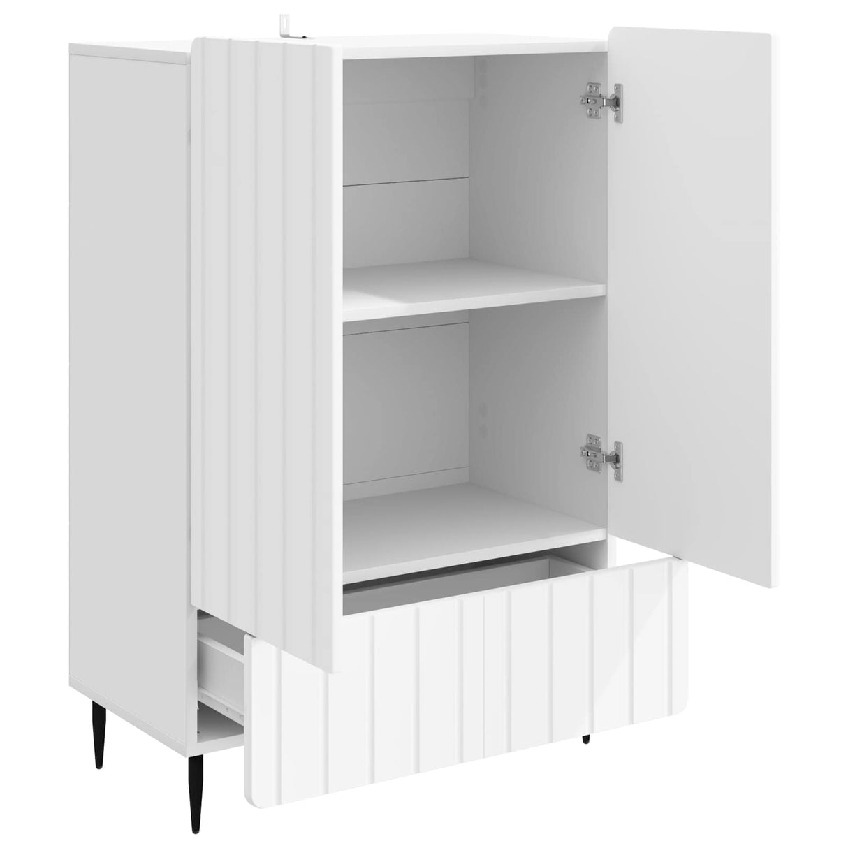 vidaXL Dressoir met lade Wit 66 x 34,5 x 97 cm Bewerkt hout