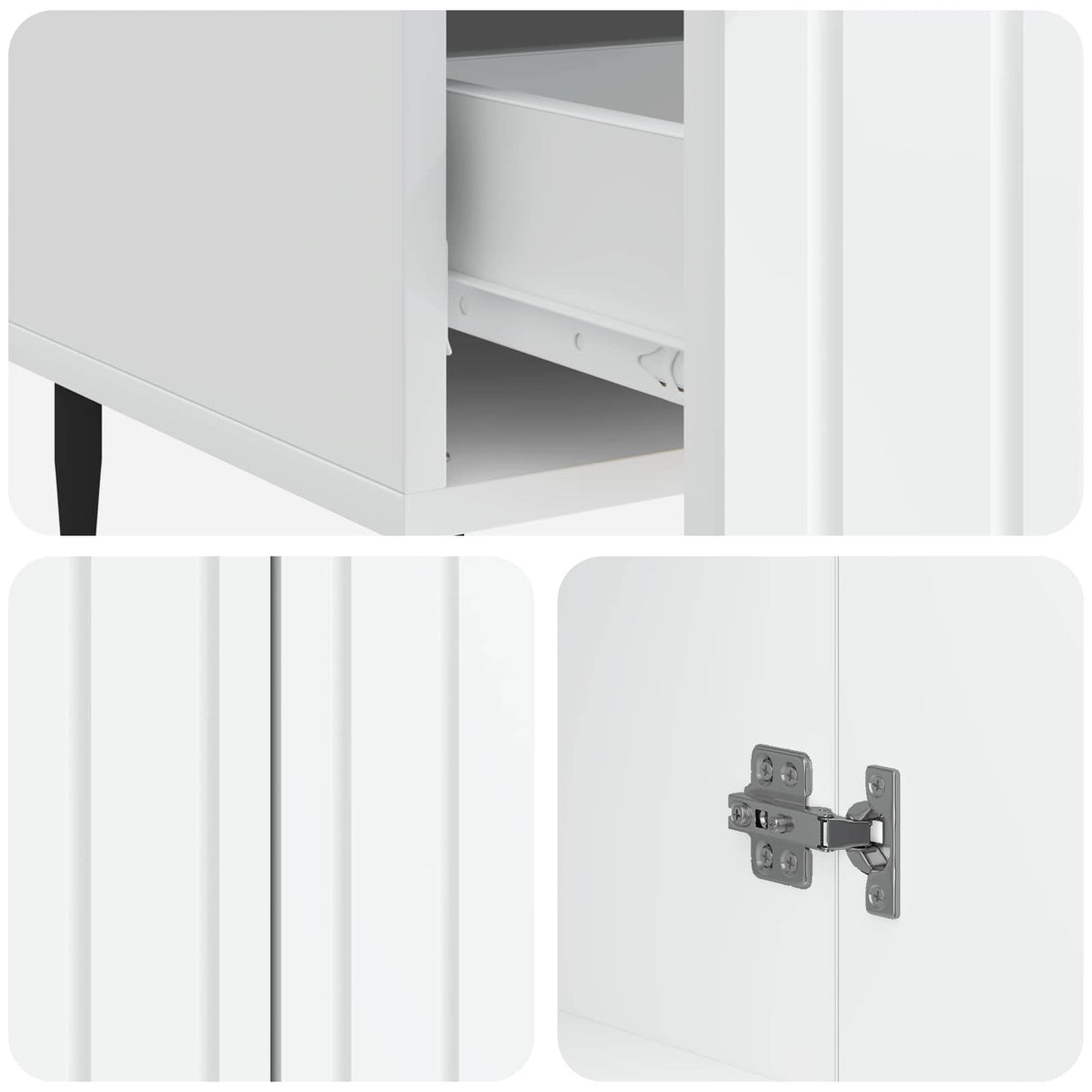 vidaXL Dressoir met lade Wit 66 x 34,5 x 97 cm Bewerkt hout