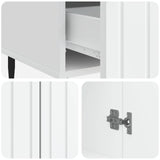 vidaXL Dressoir met lade Wit 66 x 34,5 x 97 cm Bewerkt hout