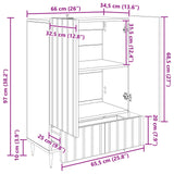vidaXL Dressoir met lade Wit 66 x 34,5 x 97 cm Bewerkt hout