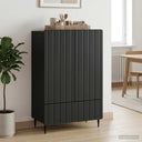 vidaXL Dressoir met lade Wit 66 x 34,5 x 97 cm Bewerkt hout