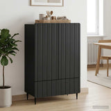 vidaXL Dressoir met lade Wit 66 x 34,5 x 97 cm Bewerkt hout