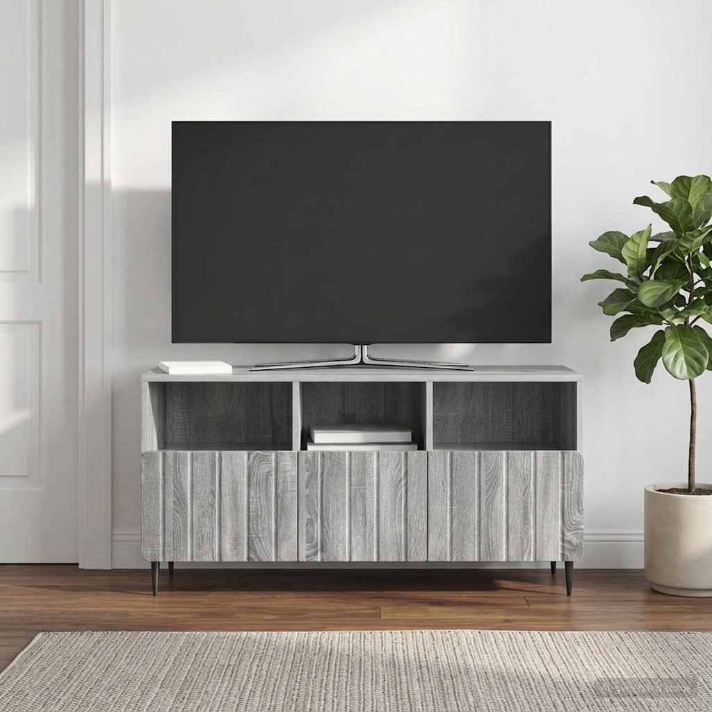 vidaXL TV Cabinet with Drawer White 102 x 34.5 x 50 cm Engineered Wood