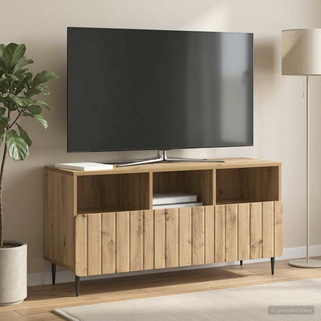 vidaXL TV Cabinet with Drawer White 102 x 34.5 x 50 cm Engineered Wood