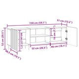 vidaXL TV Cabinet White 150x31x52 cm Engineered Wood