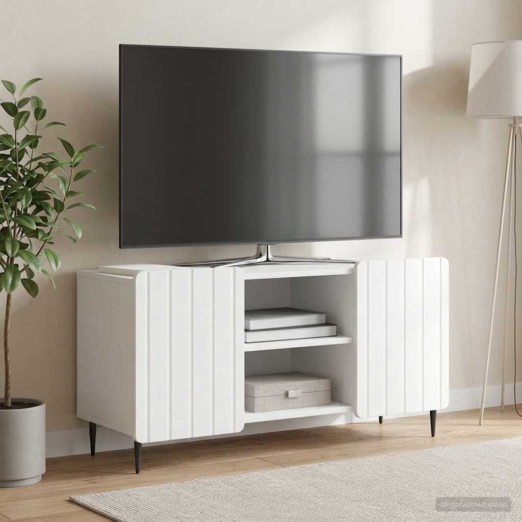 vidaXL TV Kast Wit 102 x 34,5 x 52 cm Bewerkt hout