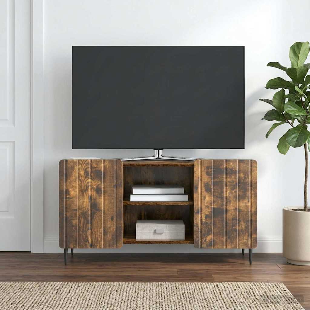 vidaXL TV Kast Wit 102 x 34,5 x 52 cm Bewerkt hout