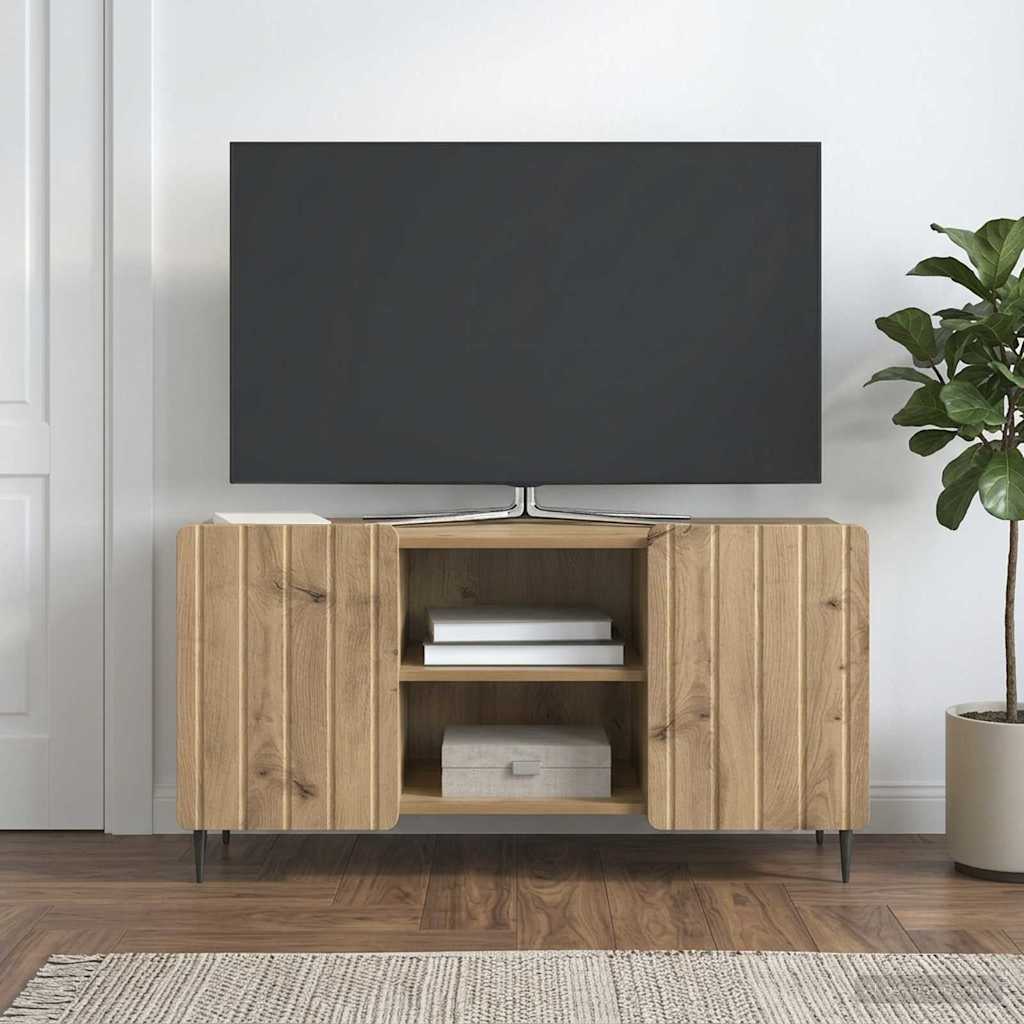 vidaXL TV Kast Wit 102 x 34,5 x 52 cm Bewerkt hout