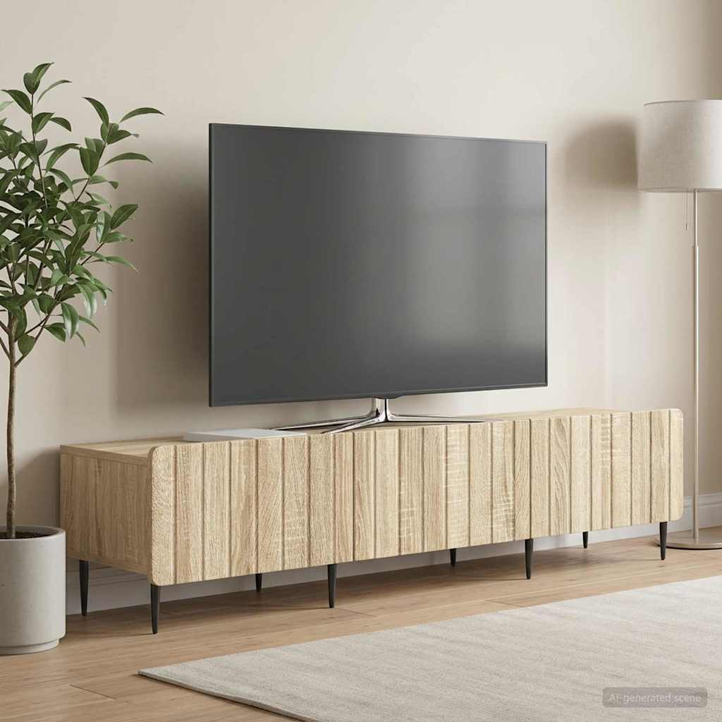 vidaXL TV Kast met lade Wit 147 x 34,5 x 32 cm Bewerkt hout