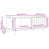 vidaXL Salontafel Wit 90 x 50 x 40 cm Bewerkt hout