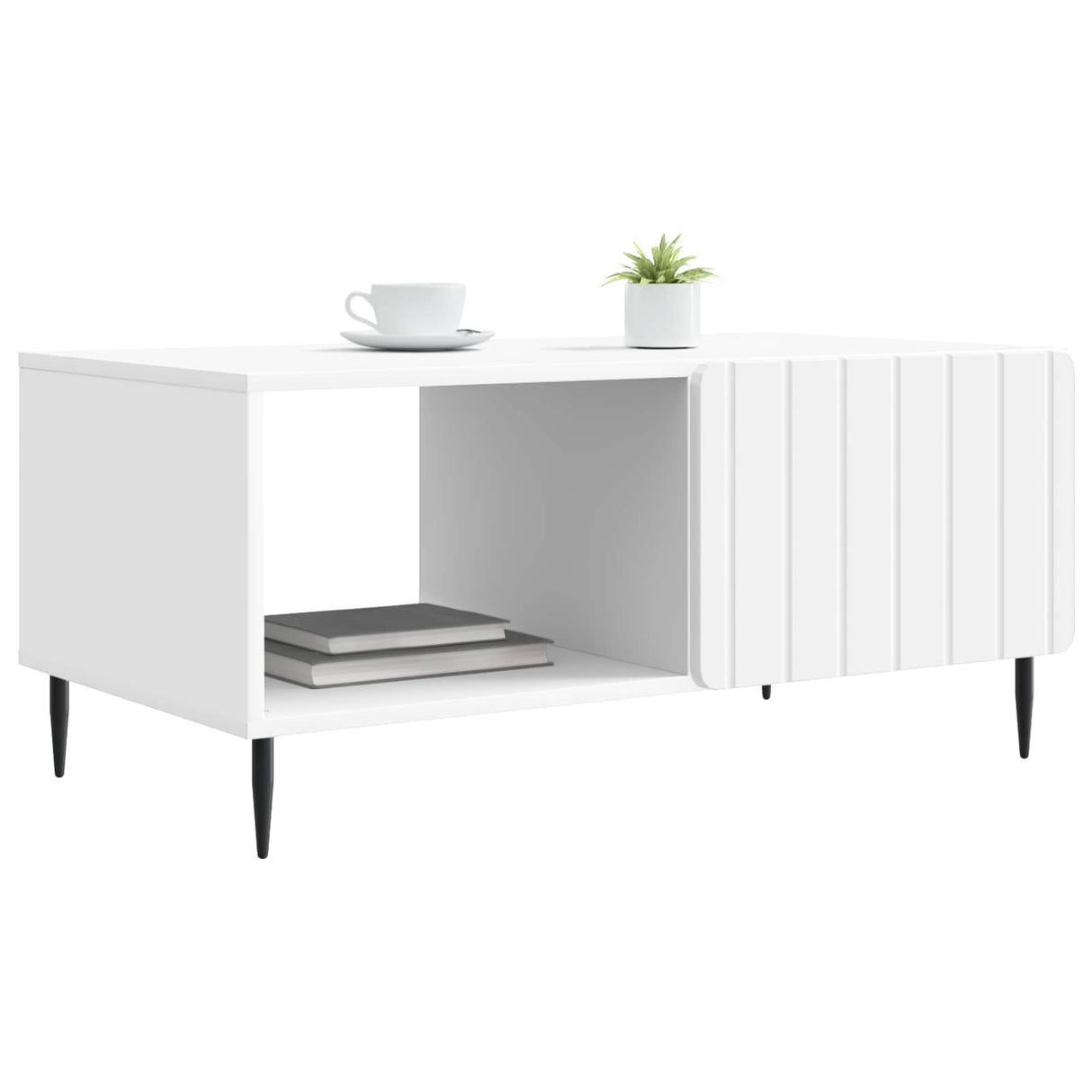 vidaXL Salontafel Wit 90 x 50 x 40 cm Bewerkt hout