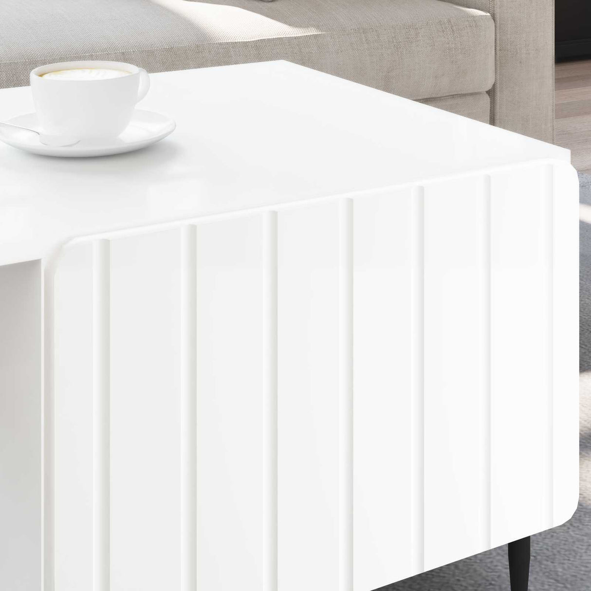 vidaXL Salontafel Wit 90 x 50 x 40 cm Bewerkt hout
