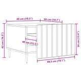 vidaXL Salontafel met lade Wit 49 x 50 x 42 cm Bewerkt hout