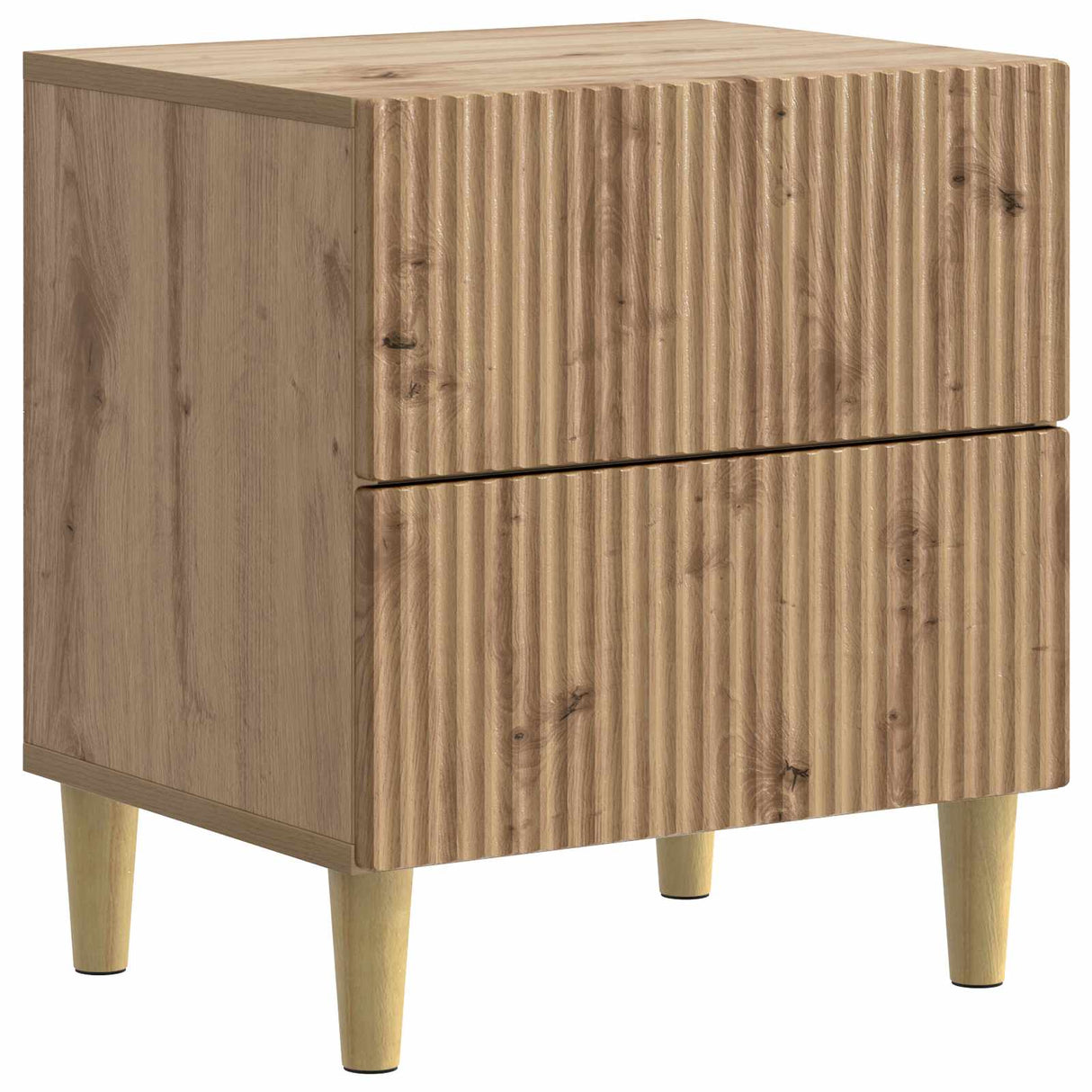 vidaXL Nachtkastje met lade Wit 43 x 34,5 x 48 cm Bewerkt hout