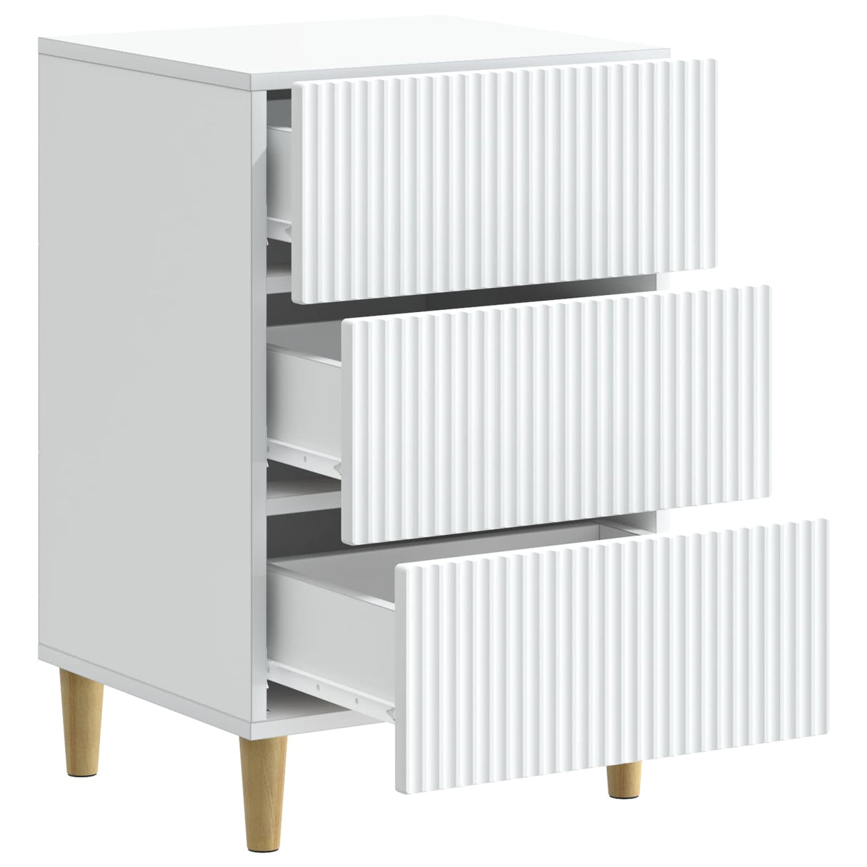 vidaXL Nachtkastje met lade Wit 43 x 41 x 66,5 cm Bewerkt hout