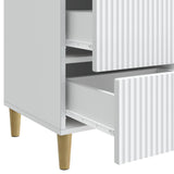 vidaXL Nachtkastje met lade Wit 43 x 41 x 66,5 cm Bewerkt hout