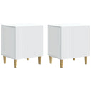 vidaXL Nachtkastje 2 pcs Wit 43 x 34,5 x 50 cm Bewerkt hout