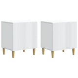 vidaXL Nachtkastje 2 pcs Wit 43 x 34,5 x 50 cm Bewerkt hout