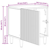 vidaXL Nachtkastje 2 pcs Wit 43 x 34,5 x 50 cm Bewerkt hout