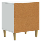 vidaXL Nachtkastje 2 pcs Wit 43 x 34,5 x 50 cm Bewerkt hout