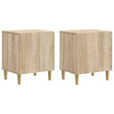 vidaXL Nachtkastje 2 pcs Wit 43 x 34,5 x 50 cm Bewerkt hout