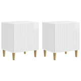 vidaXL Nachtkastje 2 pcs Wit 43 x 34,5 x 50 cm Bewerkt hout