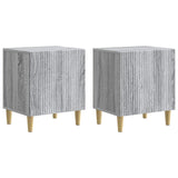 vidaXL Nachtkastje 2 pcs Wit 43 x 34,5 x 50 cm Bewerkt hout
