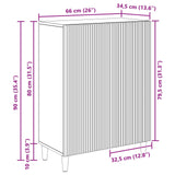 vidaXL Dressoir Zwart 66 x 34,5 x 90 cm Bewerkt hout