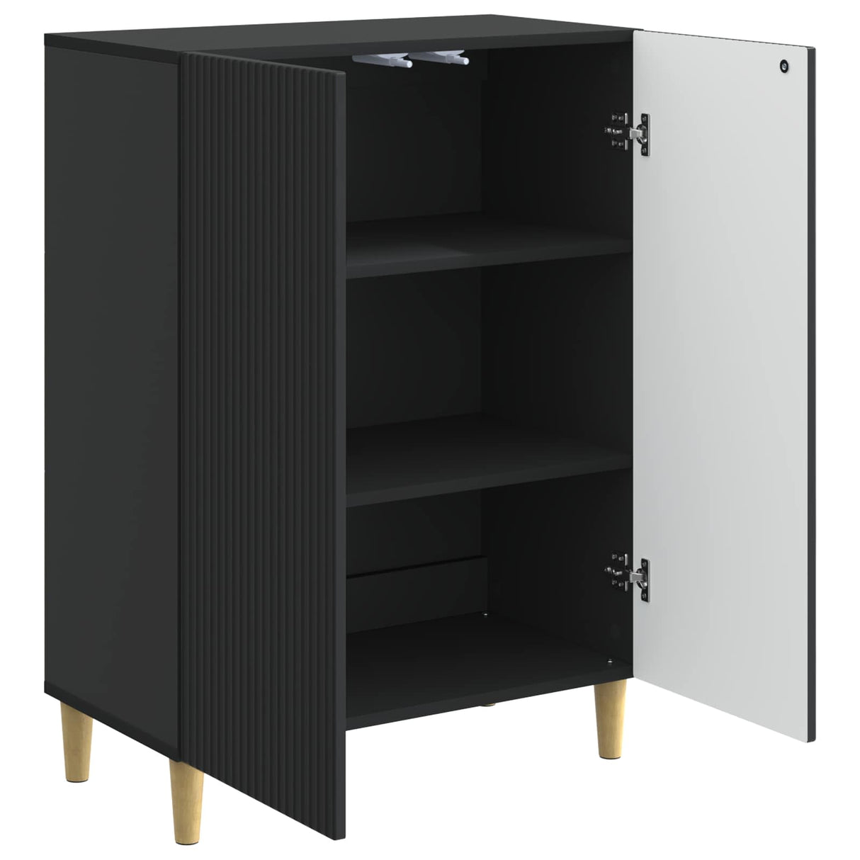vidaXL Dressoir Zwart 66 x 34,5 x 90 cm Bewerkt hout