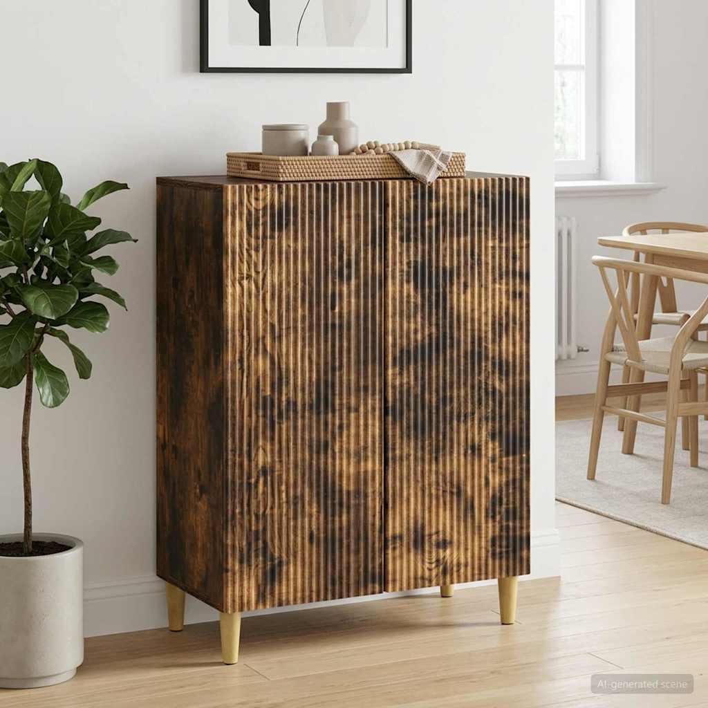 vidaXL Dressoir Zwart 66 x 34,5 x 90 cm Bewerkt hout