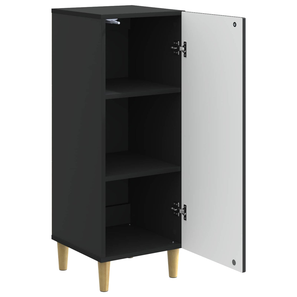vidaXL Dressoir Zwart 33 x 34,5 x 90 cm Bewerkt hout
