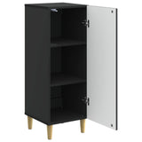 vidaXL Dressoir Zwart 33 x 34,5 x 90 cm Bewerkt hout