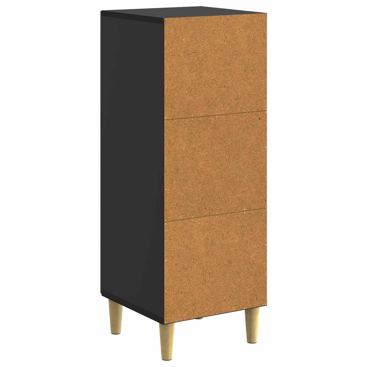 vidaXL Dressoir Zwart 33 x 34,5 x 90 cm Bewerkt hout
