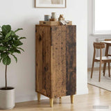 vidaXL Dressoir Zwart 33 x 34,5 x 90 cm Bewerkt hout
