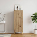 vidaXL Dressoir Zwart 33 x 34,5 x 90 cm Bewerkt hout