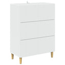 vidaXL Ladekast Wit 66 x 34,5 x 90 cm Bewerkt hout