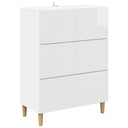 vidaXL Ladekast Wit 66 x 34,5 x 90 cm Bewerkt hout