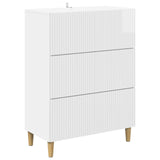 vidaXL Ladekast Wit 66 x 34,5 x 90 cm Bewerkt hout