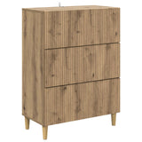 vidaXL Ladekast Wit 66 x 34,5 x 90 cm Bewerkt hout