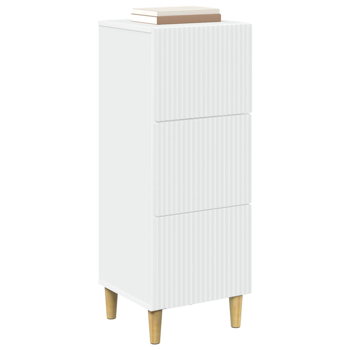 vidaXL Ladekast Wit 33 x 34,5 x 90 cm Bewerkt hout