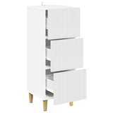 vidaXL Ladekast Wit 33 x 34,5 x 90 cm Bewerkt hout