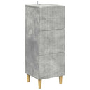 vidaXL Ladekast Wit 33 x 34,5 x 90 cm Bewerkt hout