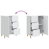 vidaXL Dressoir met lade Wit 66 x 34,5 x 90 cm Bewerkt hout