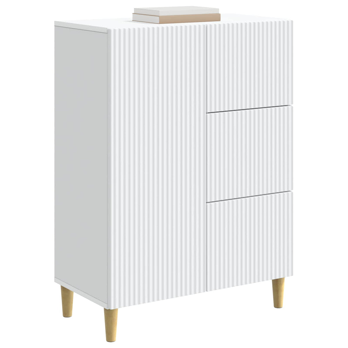 vidaXL Dressoir met lade Wit 66 x 34,5 x 90 cm Bewerkt hout